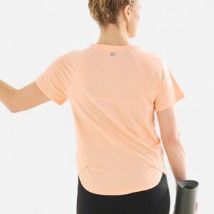 Isabella Active Wear Coral Short Sleeve Activewear Top